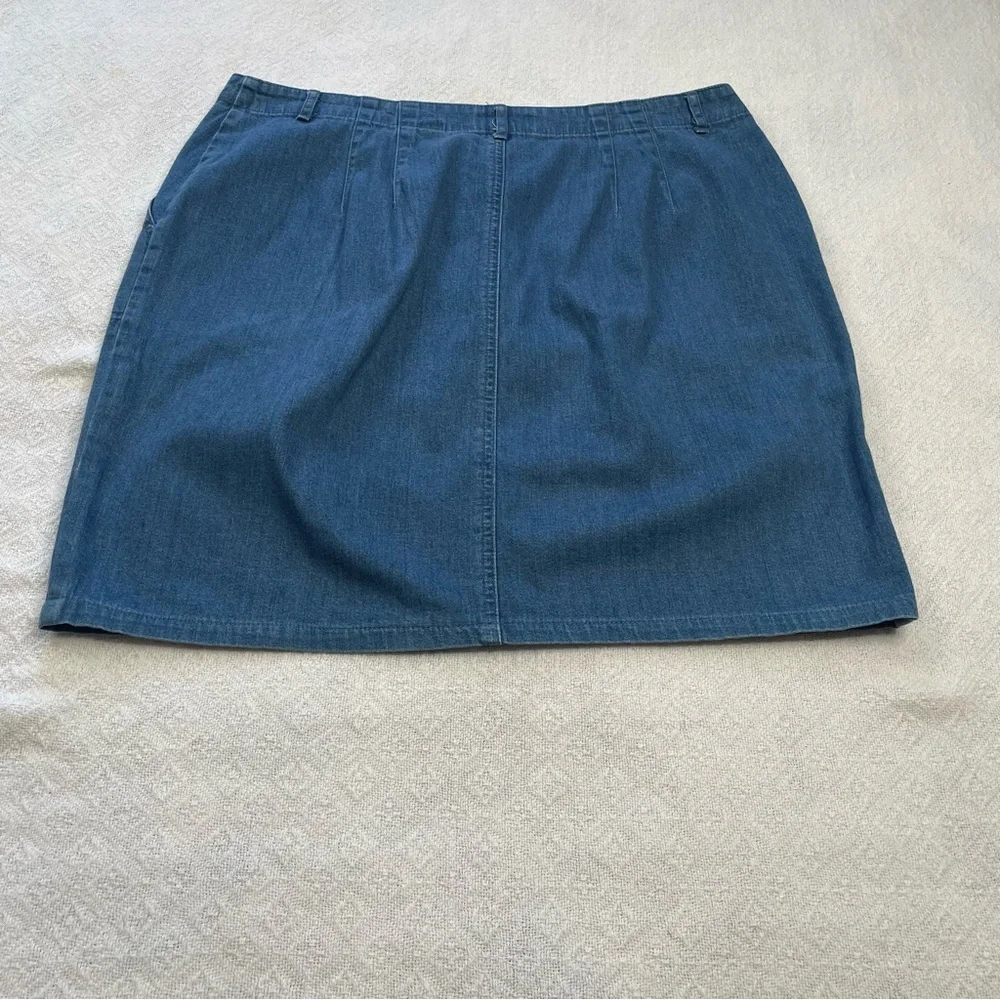 Talbots Blue Denim‎ Straight Mini Skirt~  Size 16~ Casual